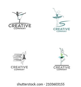 Dance Club Logo. Ballet Dance Pose Logo, Creative Design , Dance Icon