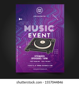 Dance Club Night Party Flyer Brochure Layout Template. Club Party Banner design. Vector illustration - Vector