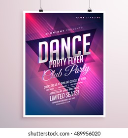 dance club party flyer template