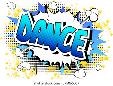 Dance - Comic book style word