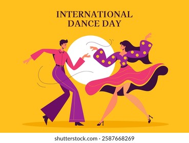 Dance Competition Colorful Flat Social Media Background Template