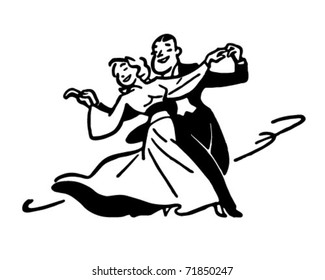 Dance Couple 2 - Retro Ad Art Illustration