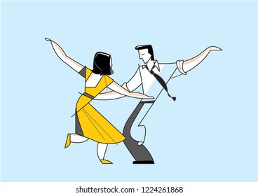 Dance Couple in love vector