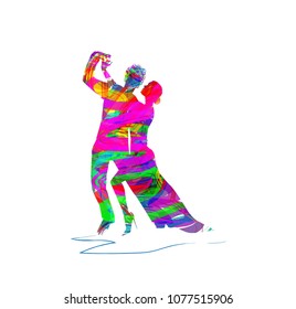 Dance couple vector design