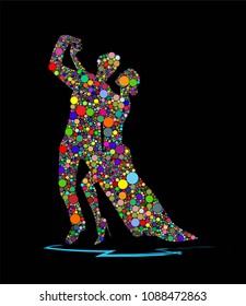 Dance couple vector design