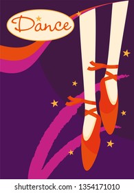 Dance design. Illustrated background template for posters and flyers. customisable layered vector.