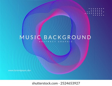 Dance Design. Music Concert Template. Pink Sound Poster. Blue Night Club Flyer. Festival Invite. Discotheque Banner. Psychedelic Audio Invitation. Green Dance Design