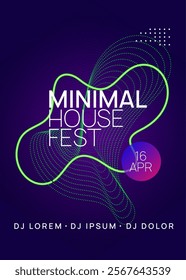 Dance Design. Violet Fest Set. Music Event. Pink Edm Banner. Nightclub Disco Illustration. Trance Cover. Techno Electro Graphic. Green Dance Design