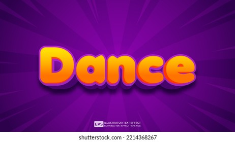 Dance editable text effect font