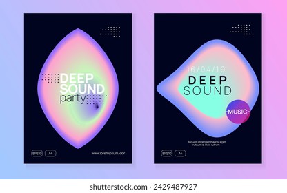 Dance Event. Trance And Show Template. Modern Glitch For Cover. Linear Techno Fest. Abstract Pattern For Brochure Design. Pink And Blue Dance Event