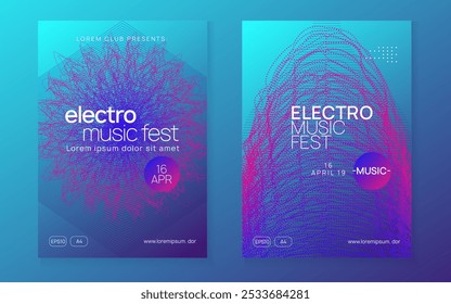 Dance Event. Violet Party Background. Sound Electro Template. Nightclub Radio Illustration. Festival Cover. Green Discotheque Poster. Techno Banner. Pink Dance Event