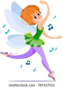 dance fairy. vector. children's style. flat