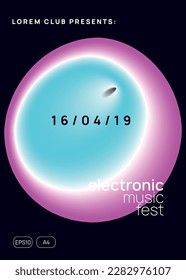 Dance Fest. Futuristic Background For Presentation Shape. Cool Sound Banner. Electro And Concert Template. Fun Art For Cover. Purple And Blue Dance Fest