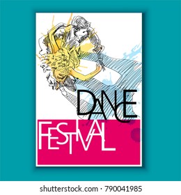 Dance festival background. vector illustration