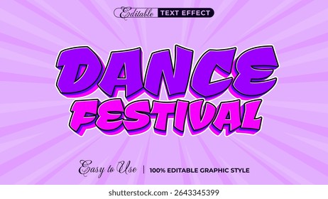 dance festival - Editable Text Effect, Font Style