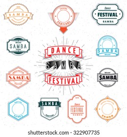 Dance Festival samba badges insignia  and labels for any use