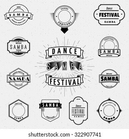 Dance Festival samba badges insignia  and labels for any use