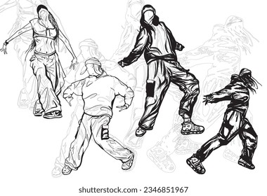 dance figure dancers dancehall street style dance style dance wear model graphic line art artwork 