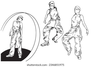 dance figure dancers dancehall street style dance style dance wear model graphic line art artwork 