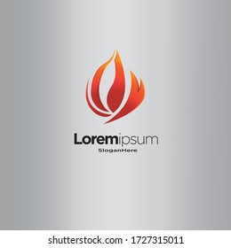 Dance of fire vector logo concept
