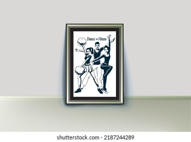 Dance for fitness Wallmate designs, themes, Vector art eps