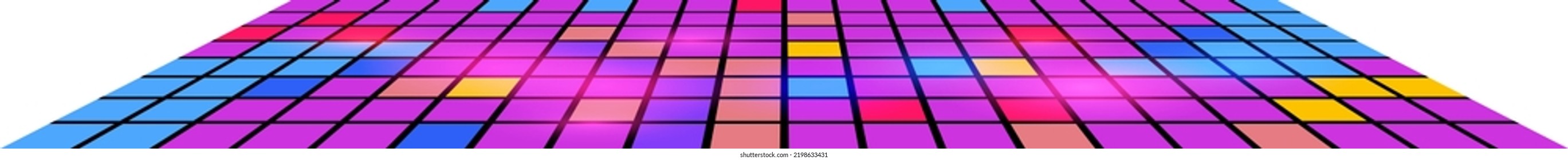 Dance Floor Colorful Vector Illustration