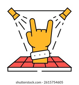 dance floor disco party line icon vector. dance floor disco party sign. isolated symbol illustration