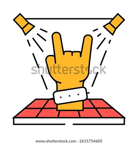 dance floor disco party line icon vector. dance floor disco party sign. isolated symbol illustration