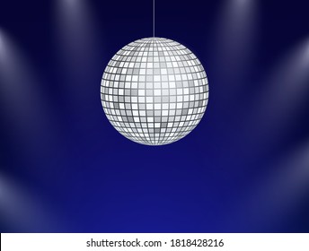 Dance floor. Night disco parties. Retro vintage neon grid dance floor horizon. Vector stock illustration