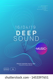 Dance flyer. Dynamic gradient shape and line. Curvy concert banner layout. Neon dance flyer. Electro trance music. Techno dj party. Electronic sound event. Club fest poster.
