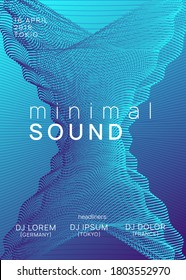 Dance flyer. Dynamic gradient shape and line. Minimal show invitation layout. Neon dance flyer. Electro trance music. Techno dj party. Electronic sound event. Club fest poster.