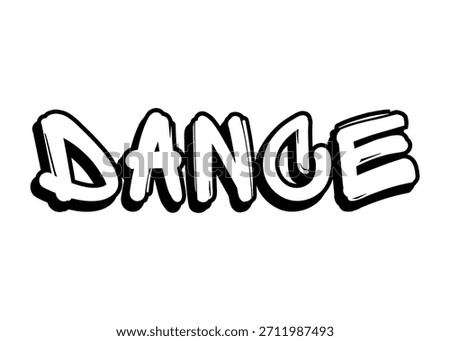 Dance graffiti word vector font
Vector font word on a white background