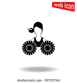Dance group support icon.