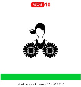 Dance group support icon.