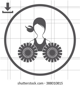 Dance group support vector icon.