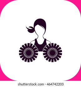 Dance group support vector icon on white background.