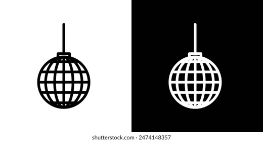 Conjunto de iconos de bola de discoteca. Vector de bola de espejo reflectante de la vida nocturna.