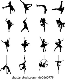 Dance. Hip hop. Break dance. Ballet. Pole
