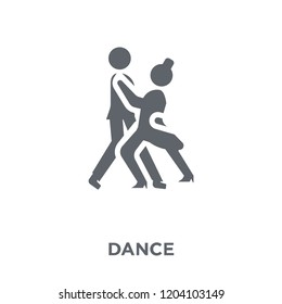 dance icon. dance design concept from Entertainment collection. Simple element vector illustration on white background.