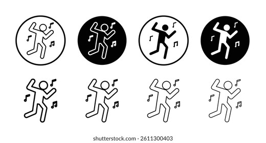 dance icon Flat illustration sign