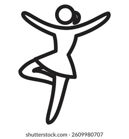 dance icon Line Art Logo set