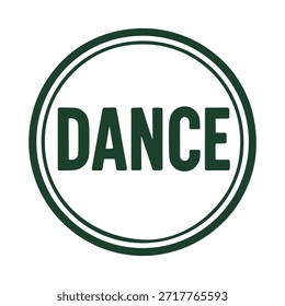 Vector del sello del logotipo del icono de la danza en el fondo blanco
Icono de sello de Vector
