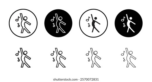 dance icon Outline vector for web ui