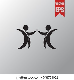 Dance icon in trendy isolated on grey background.Vector illustration.