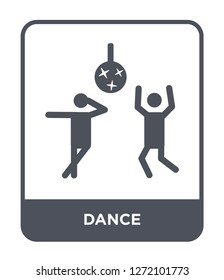dance icon vector on white background, dance trendy filled icons from Entertainment and arcade collection, dance simple element illustration