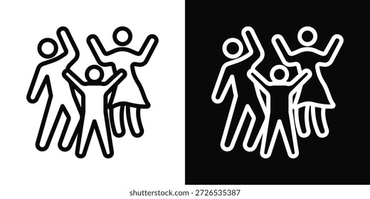 Dance Icon White And Black Background Style
