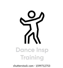 Dance Insp Training activity icon. Editable stroke