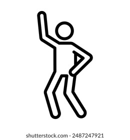 dance linear logo mark in black and white