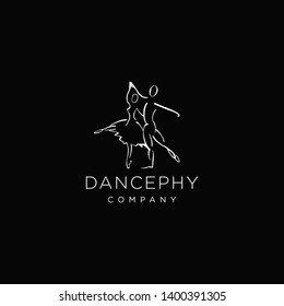 Dance Logo Abstrac with Modern Design Template