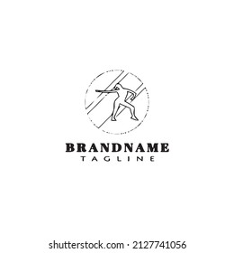 dance logo cartoon design template icon black modern isolated vector